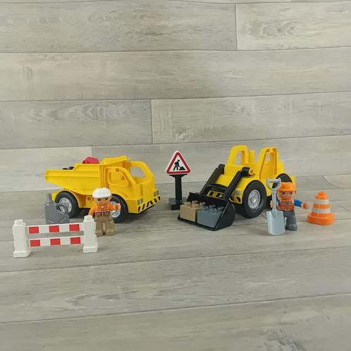 duplo bouwplaats werkverkeer, Kinderen en Baby's, Speelgoed | Duplo en Lego, Gebruikt, Duplo, Ophalen of Verzenden