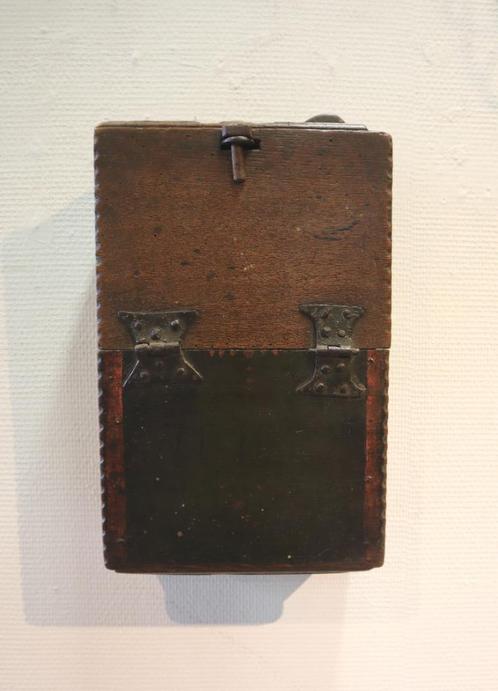 Antieke houten schooltas gedateerd, 18e eeuw, Antiek en Kunst, Antiek | Woonaccessoires, Ophalen of Verzenden