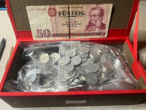 zeer groot lot DDR munten en 1 biljet 481,15 mark, Postzegels en Munten, Munten en Bankbiljetten | Verzamelingen, Munten en Bankbiljetten