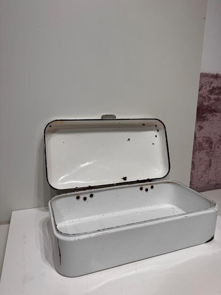 Antieke broodtrommel | 25x50x15 cm | Wit, Antiek en Kunst, Antiek | Woonaccessoires, Ophalen of Verzenden