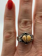 X37 Prachtige zilveren grandel ring maat 18, Sieraden, Tassen en Uiterlijk, Antieke sieraden, Ophalen of Verzenden, Zilver, Ring