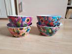 4 plastic melamine schaaltjes tropische vogels print, Overige materialen, Nieuw, Ophalen of Verzenden, Schaal of Schalen