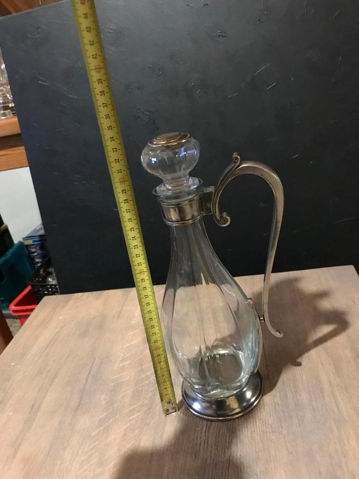 Schoonhoven Glas Kan met Tinnen Voet, Antiek en Kunst, Antiek | Glas en Kristal, Ophalen