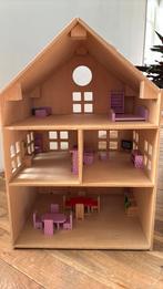 Poppenhuis hout, Kinderen en Baby's, Speelgoed | Houten speelgoed, Ophalen, Gebruikt