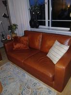 leren bank, Huis en Inrichting, Banken | Bankstellen, Ophalen, Gebruikt, 150 tot 200 cm, Rechte bank