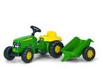 Rolly Toys RollyKid John Deere Traptractor met kar nu €86.95, Nieuw, Ophalen of Verzenden, Trapvoertuig