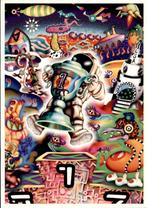 kunstkaart met werk van Pieter Postma, Verzenden, 1980 tot heden, Ongelopen, Cultuur en Media