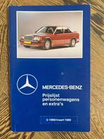 Prijslijst Mercedes-Benz personenwagens maart 1989 nieuw, Boeken, Auto's | Folders en Tijdschriften, Nieuw, Mercedes-Benz, Mercedes