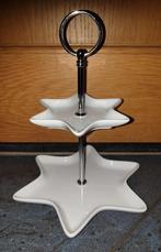 AH Mooie Witte Ster Bordjes Kerst Etagère Voor Kerstsnoepjes, Ophalen of Verzenden, Nieuw