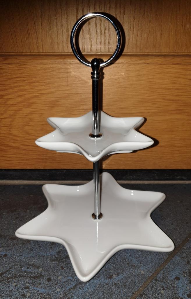 AH Mooie Witte Ster Bordjes Kerst Etagère Voor Kerstsnoepjes, Huis en Inrichting, Woonaccessoires | Etagères, Nieuw, Ophalen of Verzenden