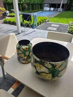 Moderne overpotten, Tuin en Terras, Bloempotten, Ophalen of Verzenden, Zo goed als nieuw, Rond, Binnen