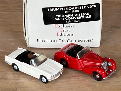 EFE - Triumph 2000 Roadster TRA rood & Triumph Vitesse wit, Hobby en Vrije tijd, Modelauto's | Overige schalen, Zo goed als nieuw