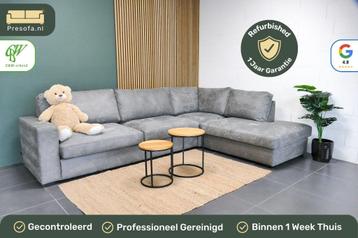 Landelijke Hoekbank Microvezel Grijs Urban Sofa Refurbished beschikbaar voor biedingen
