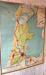 Oude kaart van Noord Holland  Wolters Groningen, Antiek en Kunst, Ophalen, Aardrijkskunde