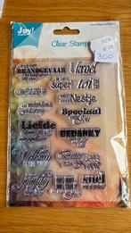 Joy crafts stempel teksten, Ophalen of Verzenden, Zo goed als nieuw, Clearstamp