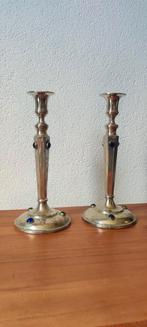 Mooie set Kandelaars 25 cm, Ophalen of Verzenden, Koper of Brons