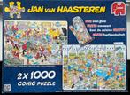 Jan van Haasteren 2x 1000 Taartentoernooi en Zeebanket, Gebruikt, Ophalen of Verzenden, 500 t/m 1500 stukjes, Legpuzzel