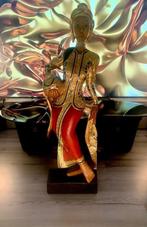 EXTRAORDINARY THAIS DANCER LADY IN GOLDEN GILDING, Antiek en Kunst, Antiek | Porselein, Ophalen