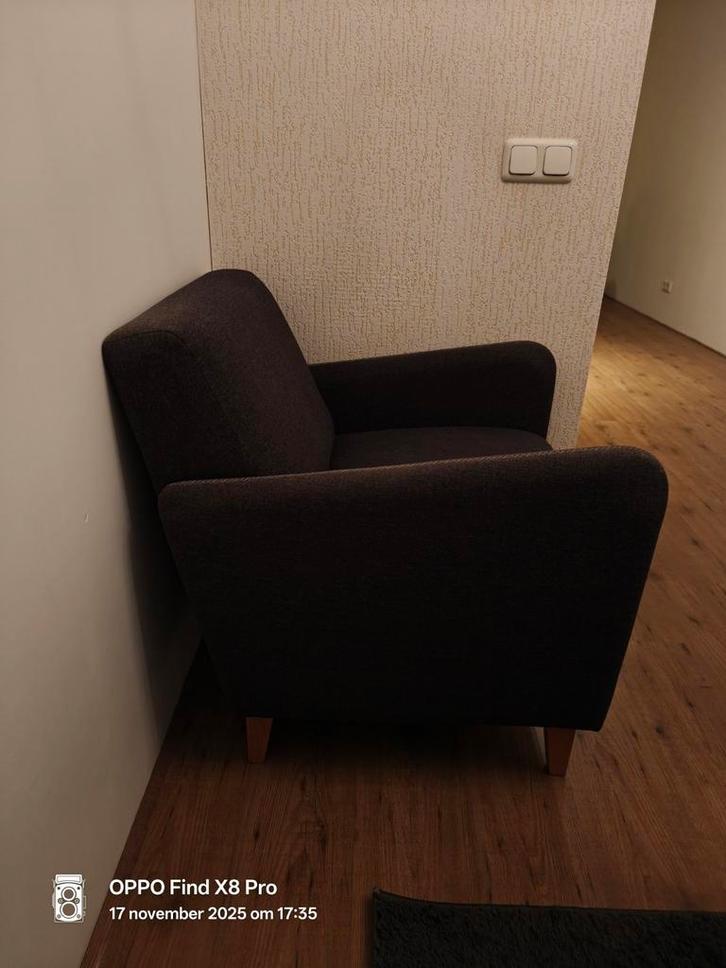 Mooie fauteuil te koop!, Huis en Inrichting, Fauteuils, Gebruikt, Hout, Stof, 50 tot 75 cm, Minder dan 75 cm, Ophalen