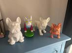 Franse Bulldog Beelden Collectie, Ophalen of Verzenden, Zo goed als nieuw, Steen, Dierenbeeld