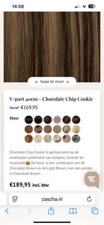 V-part 40cm - Chocolate Chip Cookie, Ophalen of Verzenden, Gebruikt, Pruik of Haarverlenging