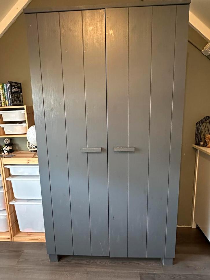 Woood Houten Kledingkast, Huis en Inrichting, Kasten | Kledingkasten, Zo goed als nieuw, 150 tot 200 cm, 50 tot 100 cm, 50 tot 75 cm