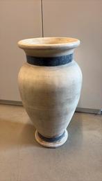 Mooie hoge stenen bloempot / plantenbak / vintage, Ophalen, Halfschaduw, Minder dan 100 cm