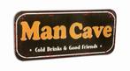 Man Cave cold drinks friends XXL reclamebord van metaal deco, Huis en Inrichting, Woonaccessoires | Tekstborden en Spreuken, Info@deconoord.nl