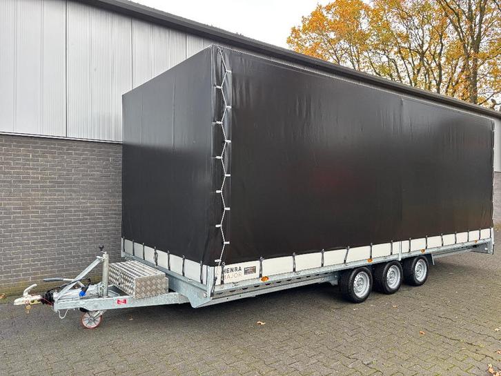 Henra XXL 3500 kg multitransporter 633x248x220 cm + huif!, Auto diversen, Aanhangers en Bagagewagens, Zo goed als nieuw, Ophalen of Verzenden