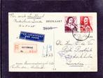 Luchtpost Kaart Amsterdam-Stockholm 1945 aangetekend (1053/4, Verzenden, Briefkaart