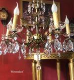 Kristallen pegels kroonluchter/ hanglamp antiek 6 kandelaars, Ophalen of Verzenden, Overige materialen, Antiek / klassiek