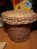 Grote ronde wilgentenen mand, Ophalen, Gebruikt, Mand, Rond