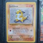 Pokemon Sandshrew 91/130 Base Set, Ophalen of Verzenden, Zo goed als nieuw, Losse kaart, Foil