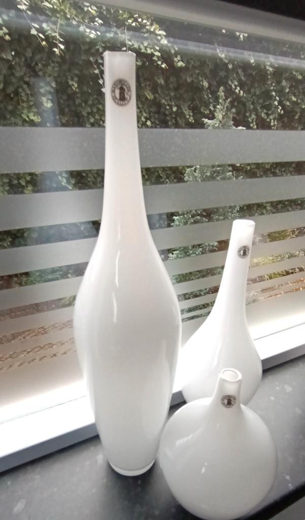 set Salong vazen ontwerp van Johanna Jelinek voor Ikea- 44cm, Huis en Inrichting, Woonaccessoires | Vazen, Zo goed als nieuw, Wit