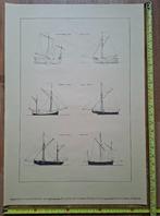 Poster met schepen - Scute Dandy Schipje Smack Schuit, Ophalen of Verzenden, Zo goed als nieuw, Zeilboot, Kaart, Foto of Prent