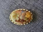Vintage Broche Fragonard, porselein in goudkleur, Ophalen, Zo goed als nieuw, Goud, Overige materialen