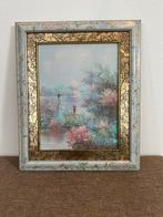 Schilderij - Vrouw en kind aan het water, Antiek en Kunst, Ophalen of Verzenden