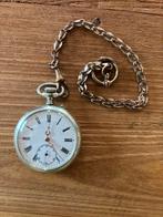 Prachtig antiek Remontoir zakhorloge met originele ketting, Zakhorloge, Verzenden, Met ketting, Voor 1900