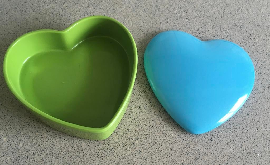 Rice Demark bakje hart sieradendoosje Valentijnsdag schaal, Ophalen of Verzenden, Zo goed als nieuw, Rond, Hout