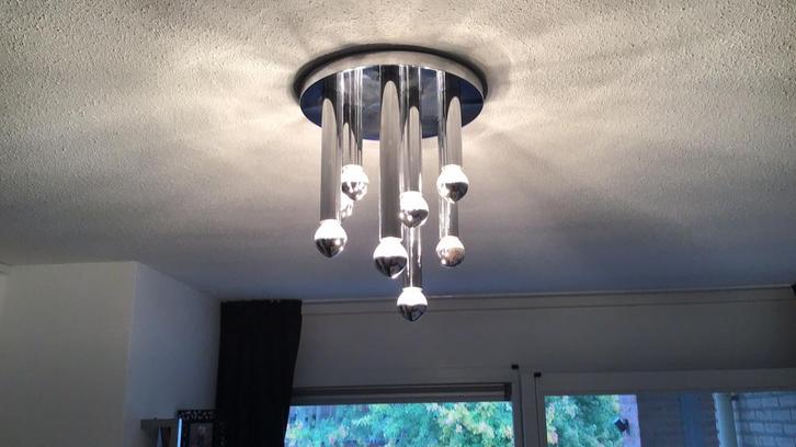 Gaetano Sciolari Boulanger. ( plafondlamp), Huis en Inrichting, Lampen | Hanglampen, Zo goed als nieuw, Minder dan 50 cm, Metaal