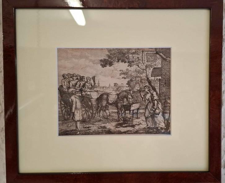 Kopergravure uit 1751, Antiek en Kunst, Kunst | Etsen en Gravures, Ophalen of Verzenden