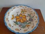 Schaal wand bord vintage gouds plateel, Ophalen of Verzenden