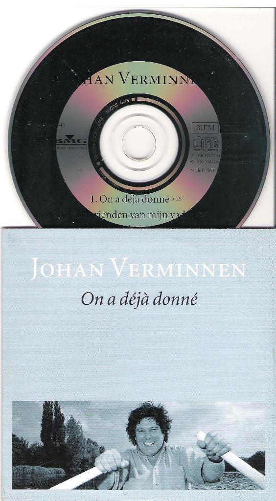 Johan Verminnen Cd single On a déjà donné/Vrienden v.m.vader, Cd's en Dvd's, Cd Singles, Zo goed als nieuw, Nederlandstalig, 1 single