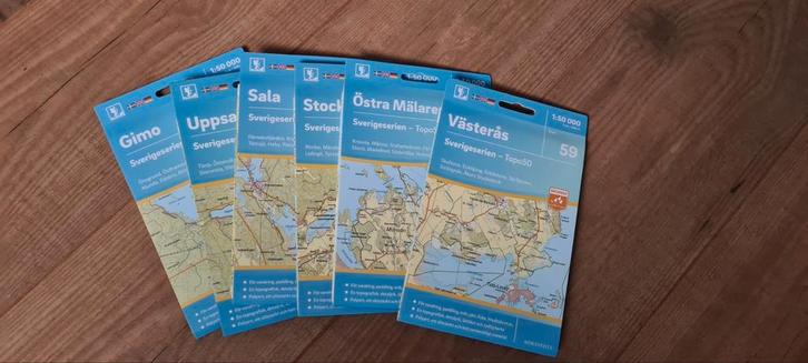 Diverse kaarten Zweden - Sverigeserien Topo, Boeken, Atlassen en Landkaarten, Zo goed als nieuw, Landkaart, Europa Overig, 2000 tot heden