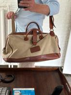 Weekendtas, canvas met leer.   Massimo Dutti, Gebruikt, 20 tot 30 cm, Beige, Minder dan 35 cm