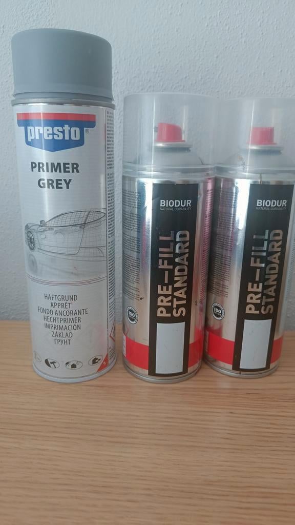 Autolak KJFB + Primer - Spuitbussen, Ophalen of Verzenden