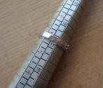 zilveren ring bovenkant bewerkte [950], Sieraden, Tassen en Uiterlijk, Verzenden, Dame, Zilver, Zilver