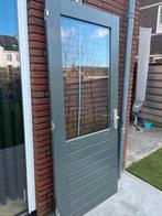 Buitendeur met dubbel glas 93x221, Doe-het-zelf en Verbouw, Deuren en Horren, Gebruikt, 80 tot 100 cm, Ophalen of Verzenden, Buitendeur
