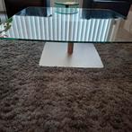 Glazen salontafel, Ophalen, Gebruikt, 100 tot 150 cm, Vierkant