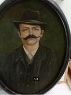 antiek portret Biedermeier Heer rond 1880 H.Spitz, Ophalen